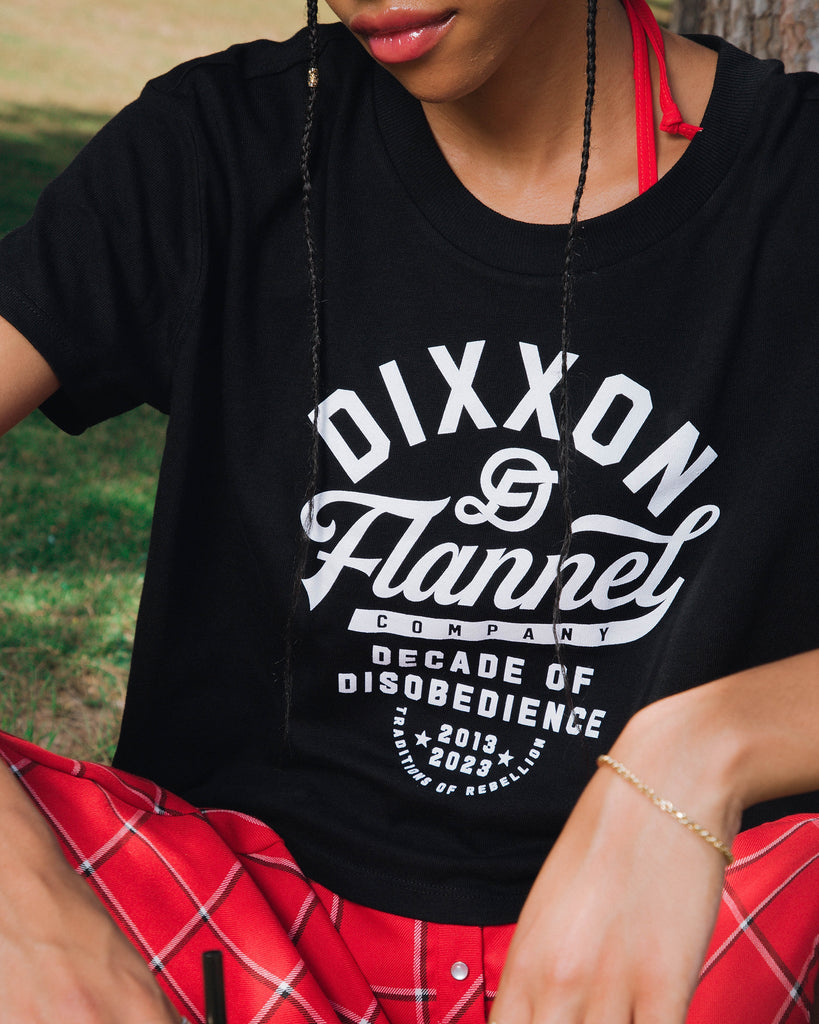 Women's Pastime Crop Top - Black - Dixxon Flannel Co.