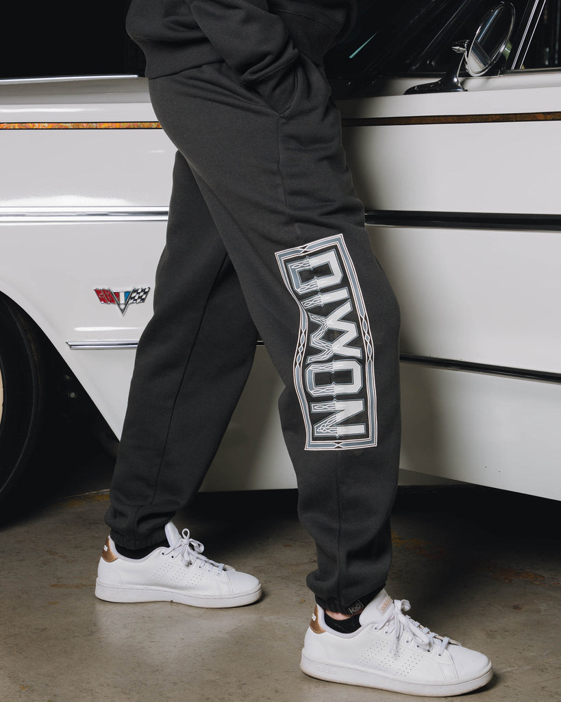 Women's Pinstripe Sweatpants - Black & Gray - Dixxon Flannel Co.