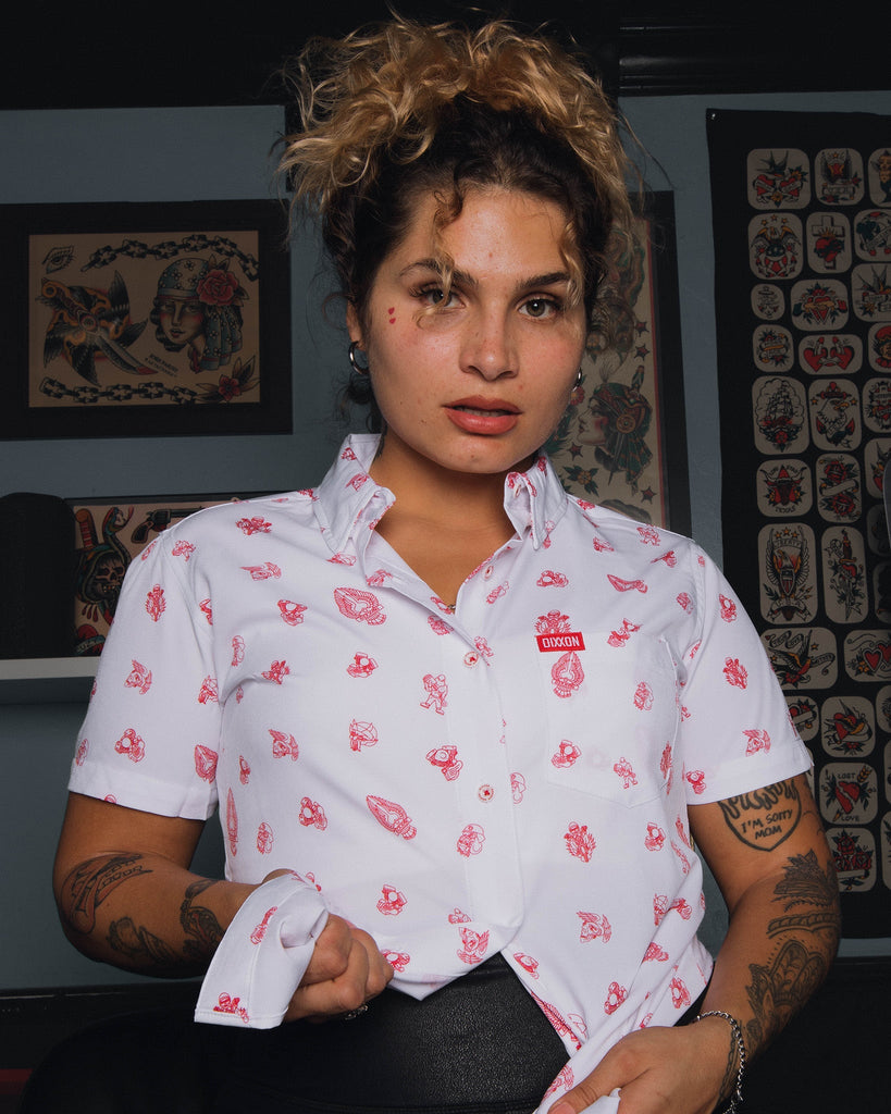 Women's Reaper Madness Short Sleeve - Red - Dixxon Flannel Co.