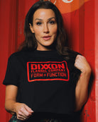 Women's Red Classic Logo Crop Top - Black - Dixxon Flannel Co.