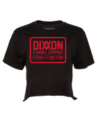 Women's Red Classic Logo Crop Top - Black - Dixxon Flannel Co.