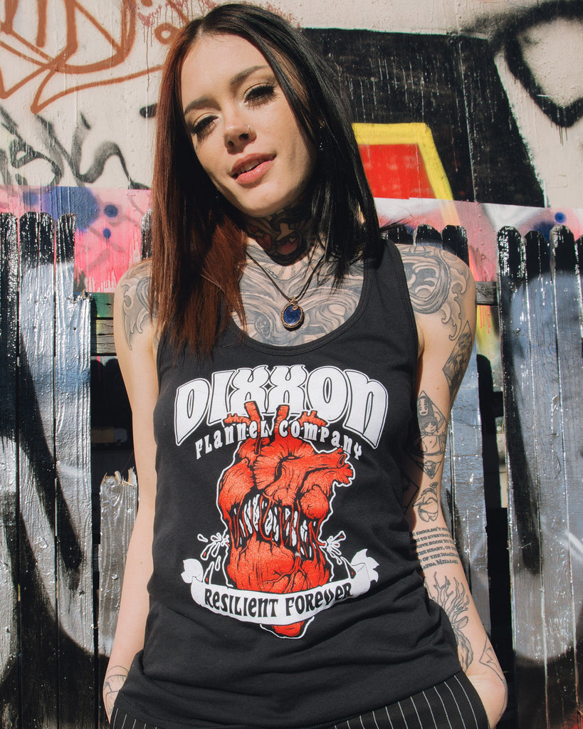 Women's Resilient Forever Fitted Tank - Black - Dixxon Flannel Co.