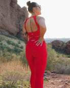 Women's Ribbed Leggings - Red - Dixxon Flannel Co.
