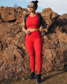 Women's Ribbed Leggings - Red - Dixxon Flannel Co.