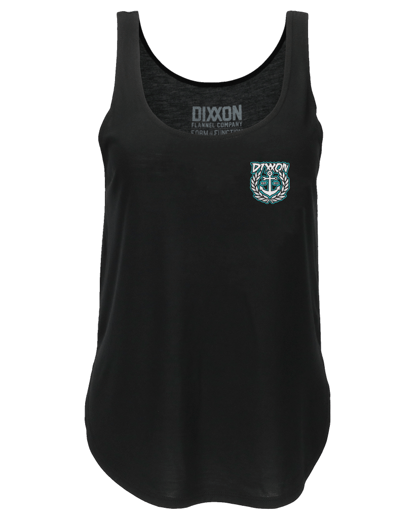 Women's Salty Crest Flowy Tank - Tiffany - Dixxon Flannel Co.
