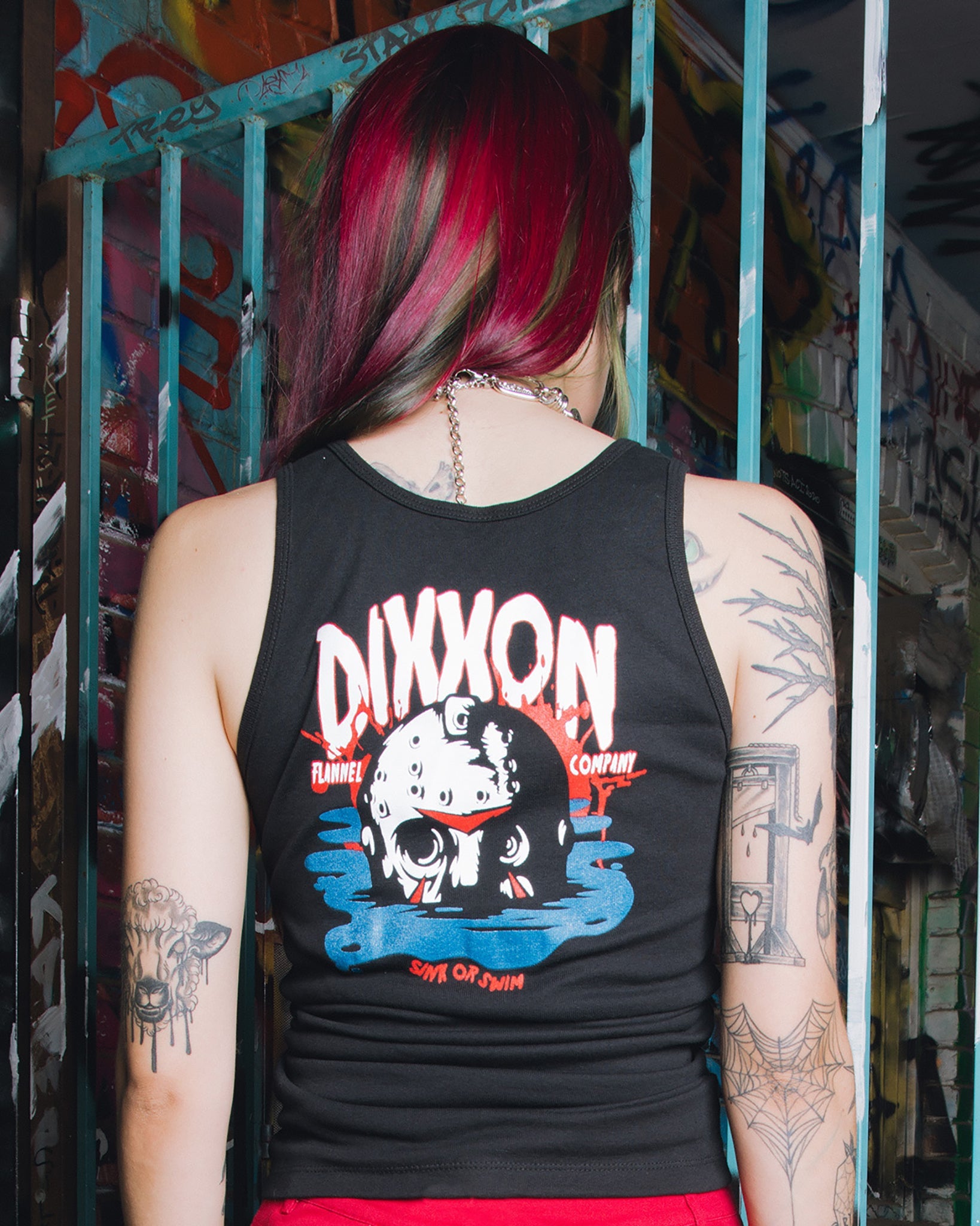 Women's Sink or Swim Fitted Tank - Black - Dixxon Flannel Co.