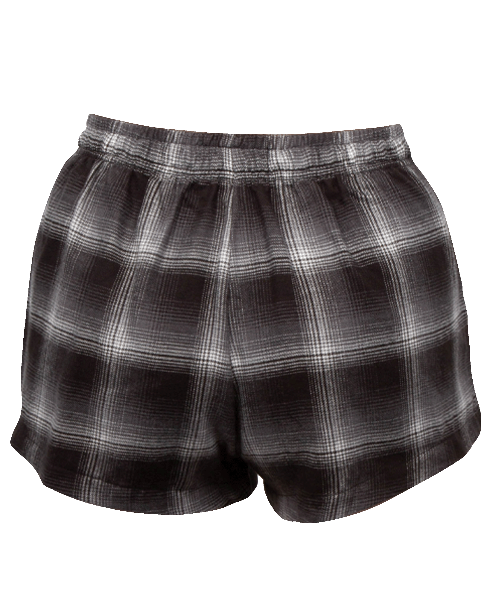 Black and white plaid pajama shorts hot sale