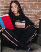 Women's Sunday Crewneck Sweatshirt - Neo Striped - Dixxon Flannel Co.