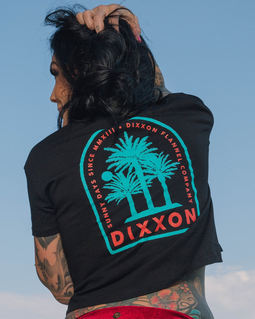 Women's Sunny Days Crop Top - Black - Dixxon Flannel Co.