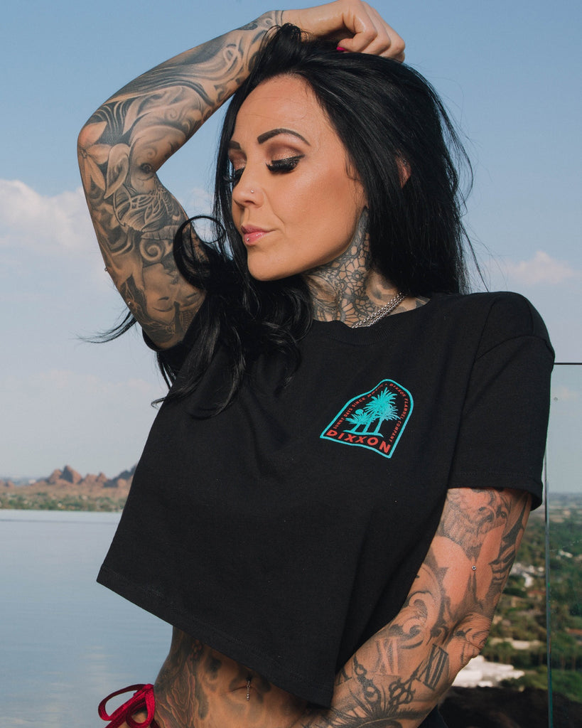 Women's Sunny Days Crop Top - Black - Dixxon Flannel Co.