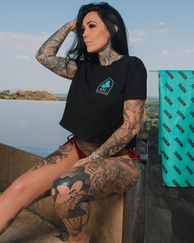 Women's Sunny Days Crop Top - Black - Dixxon Flannel Co.