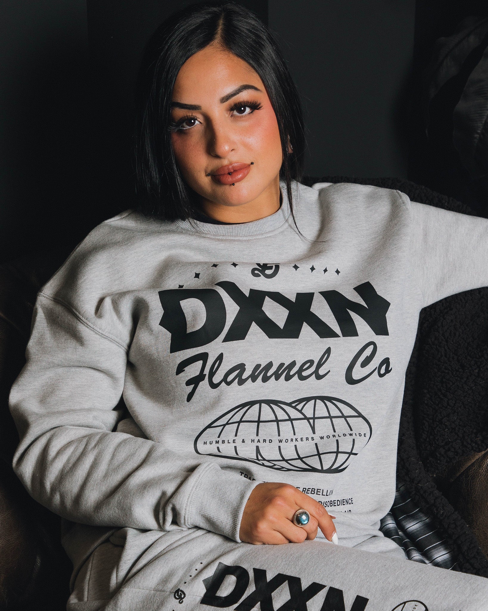 Women s Tech Crewneck Sweatshirt Gray