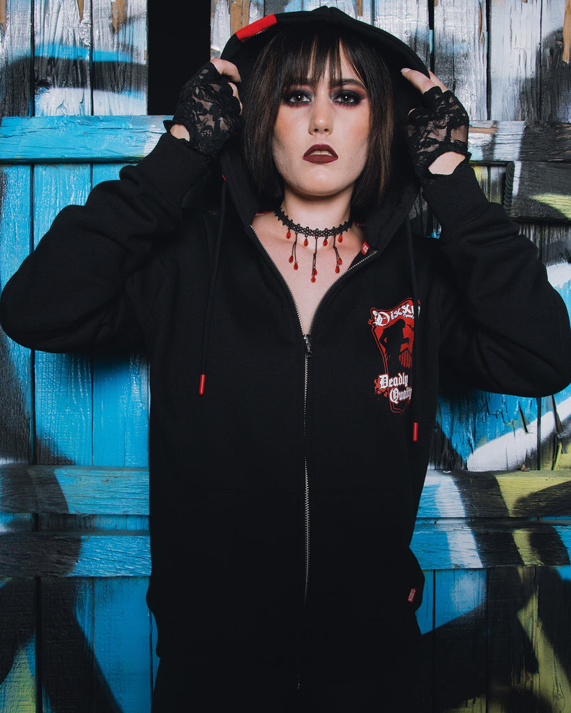 Women's The Count Zip Up Hoodie - Black - Dixxon Flannel Co.