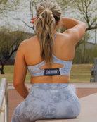 Women's Tie Dye Sports Bra - Gray - Dixxon Flannel Co.