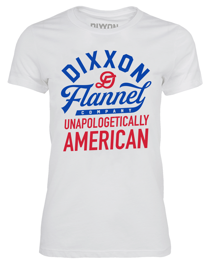Women's Unapologetically American Tee - Dixxon Flannel Co.