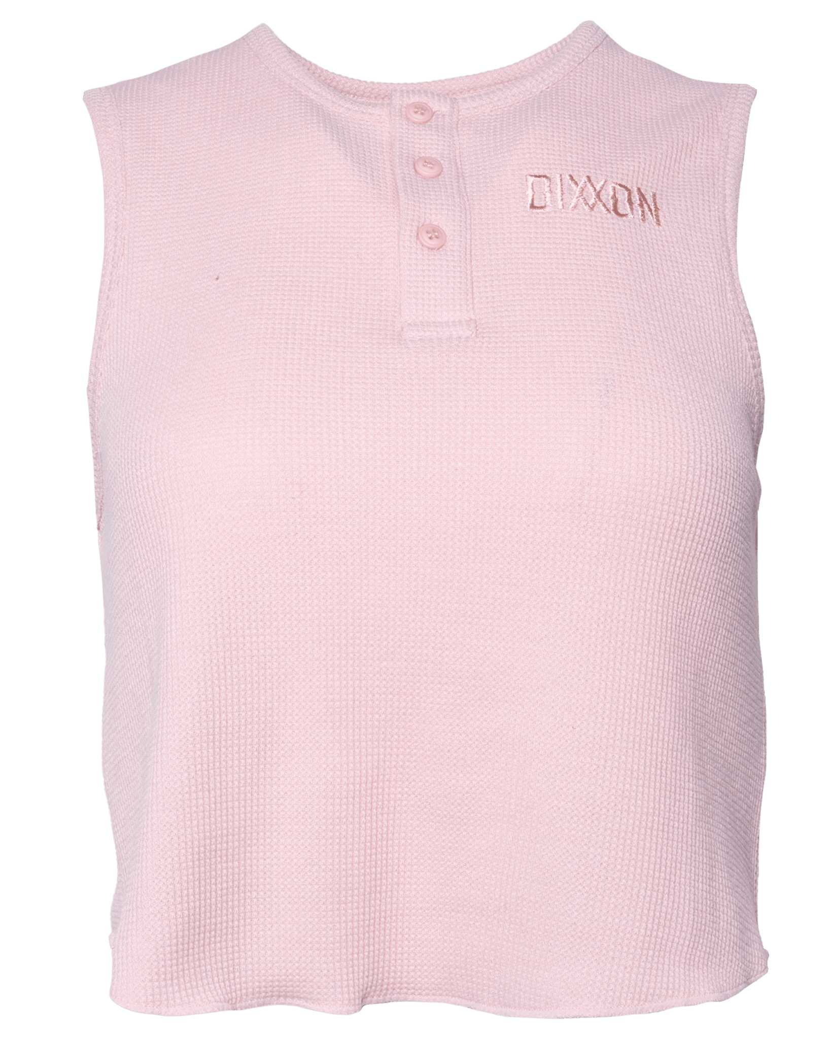Women's Waffle Knit Crop Tank - Blush - Dixxon Flannel Co.