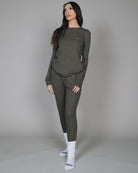 Women's Waffle Knit Joggers - O.D. Green - Dixxon Flannel Co.