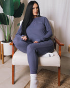 Women's Waffle Knit Joggers - Steel Blue - Dixxon Flannel Co.
