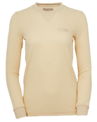 Women's Waffle Knit Long Sleeve Tee - Ivory - Dixxon Flannel Co.