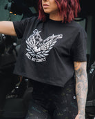 Women's Will Not Comply Crop Top - Black - Dixxon Flannel Co.