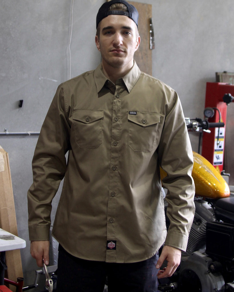 WorkForce Long Sleeve Work Shirt - Khaki - Dixxon Flannel Co.