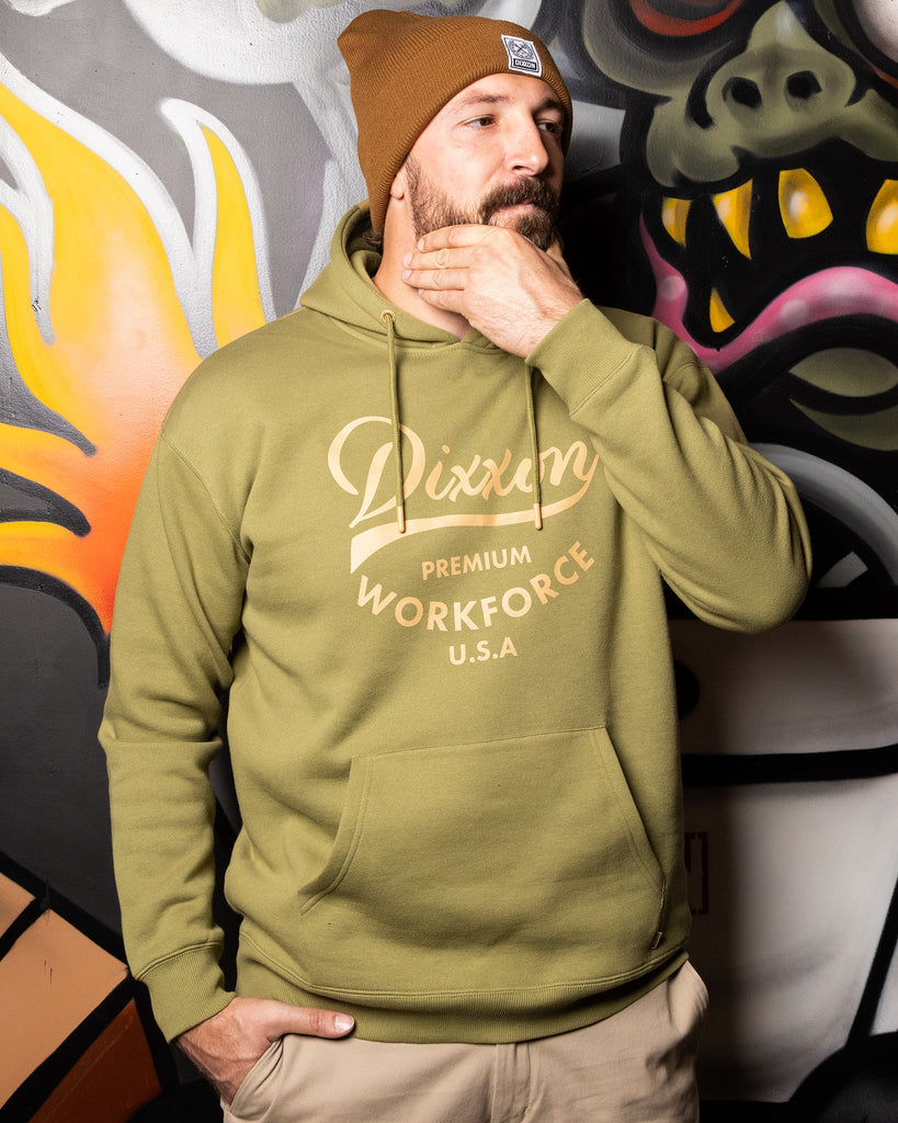 Workforce Pullover Hoodie - O.D. Green - Dixxon Flannel Co.