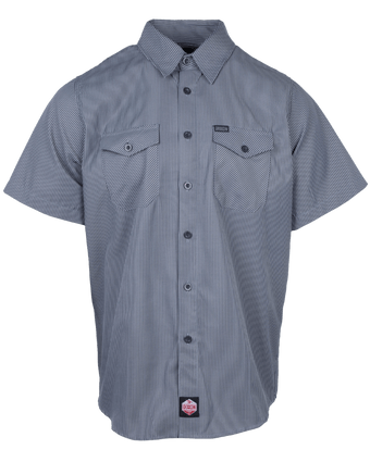 WorkForce Short Sleeve Work Shirt - Charcoal & Navy | Dixxon Flannel Co.
