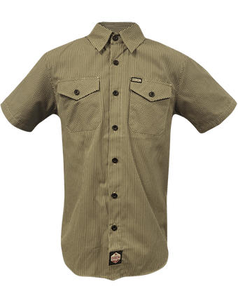 WorkForce Short Sleeve Work Shirt - Khaki & Black | Dixxon Flannel Co.
