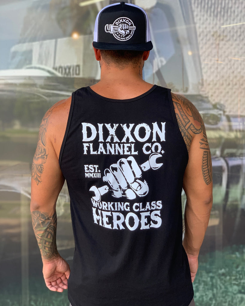 Working Class Fist Tank - Black & White - Dixxon Flannel Co.