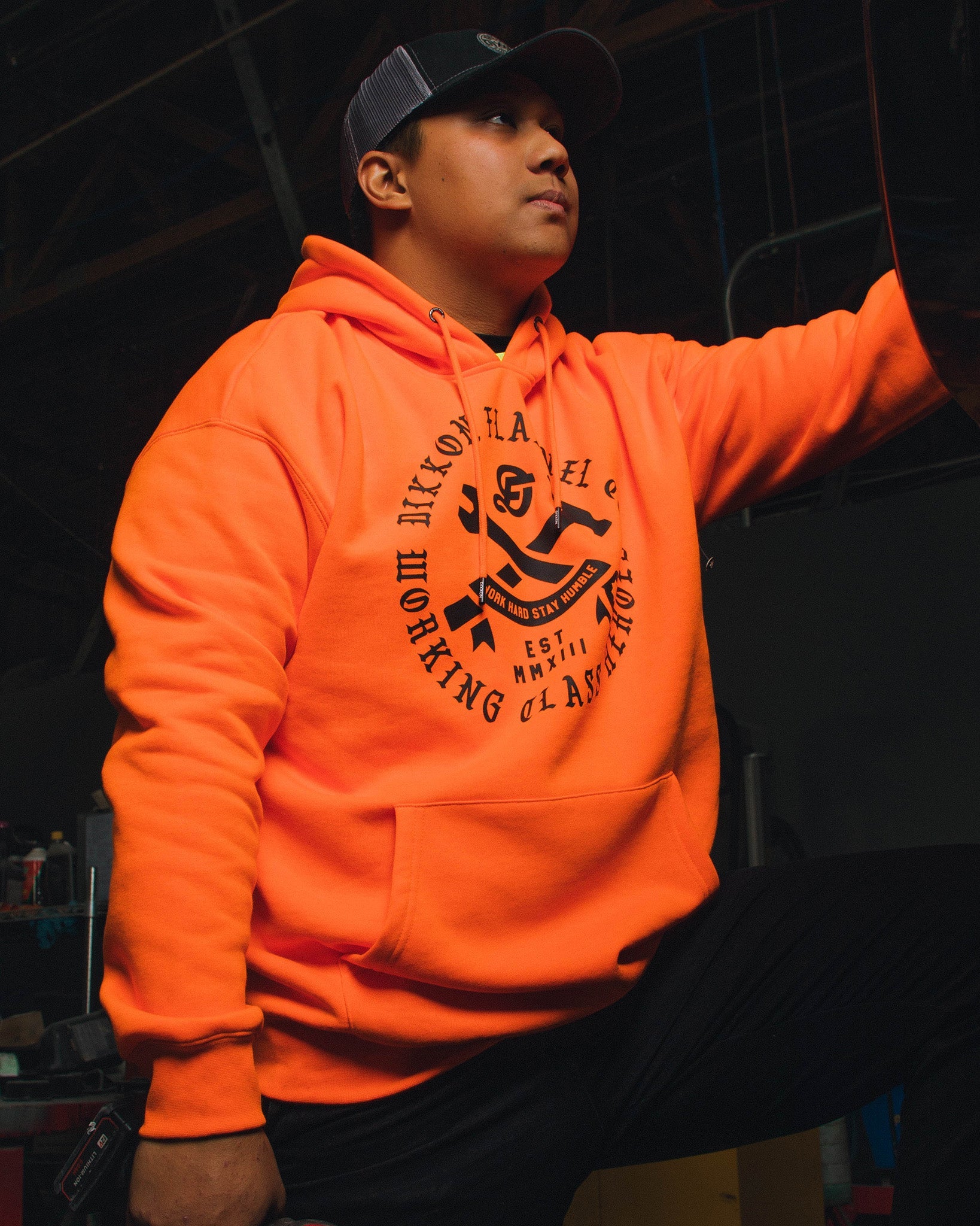Working Class Heroes Hi-Vis Pullover Hoodie - Orange - Dixxon Flannel Co.