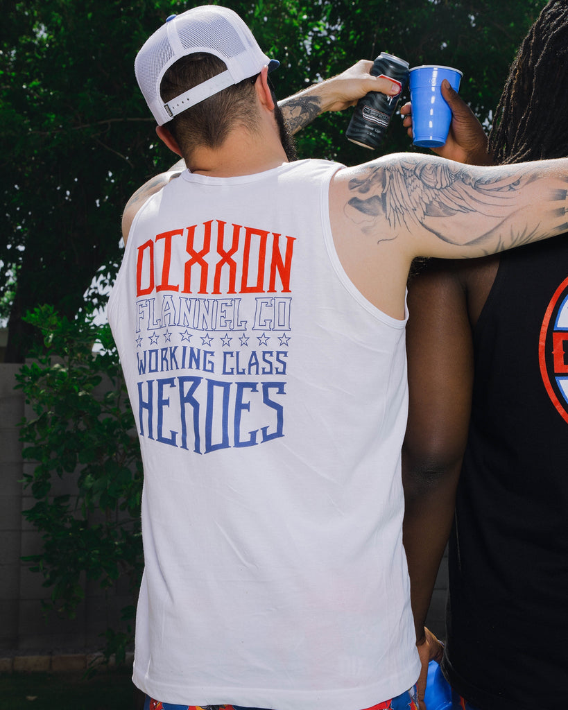 Working Class Heroes Tank - Red, White, & Blue - Dixxon Flannel Co.