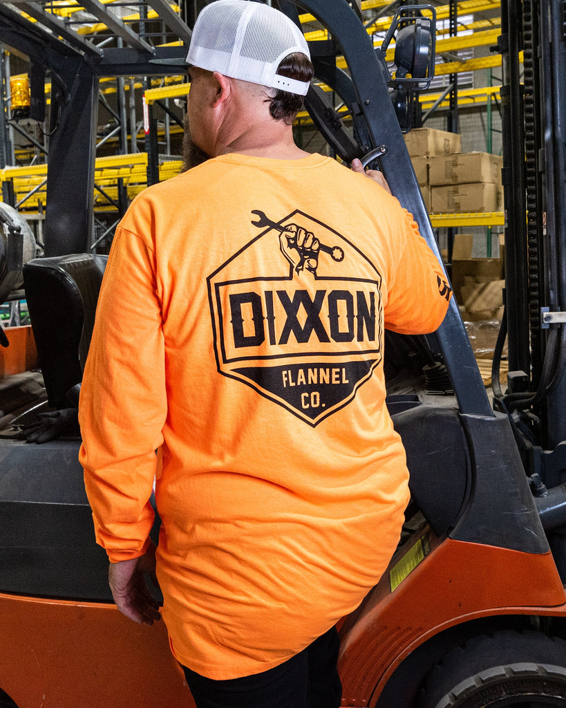 Working Class Hi Vis Long Sleeve T-Shirt - Orange - Dixxon Flannel Co.