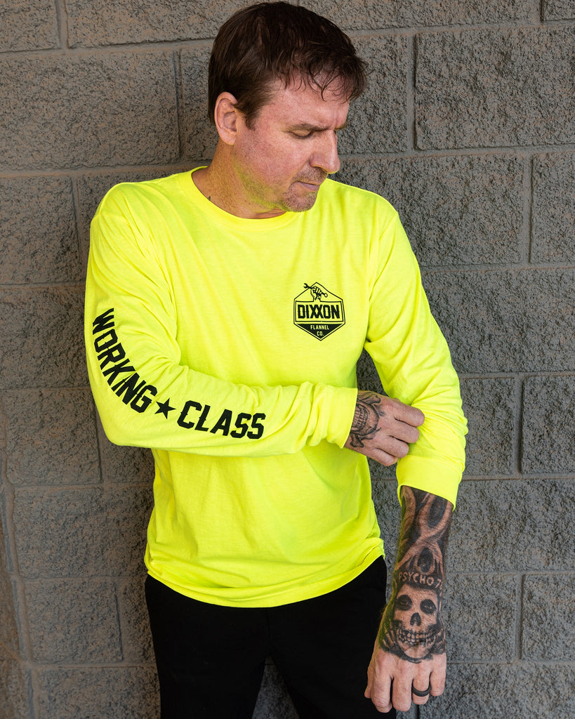 Working Class Hi Vis Long Sleeve T-Shirt - Yellow - Dixxon Flannel Co.