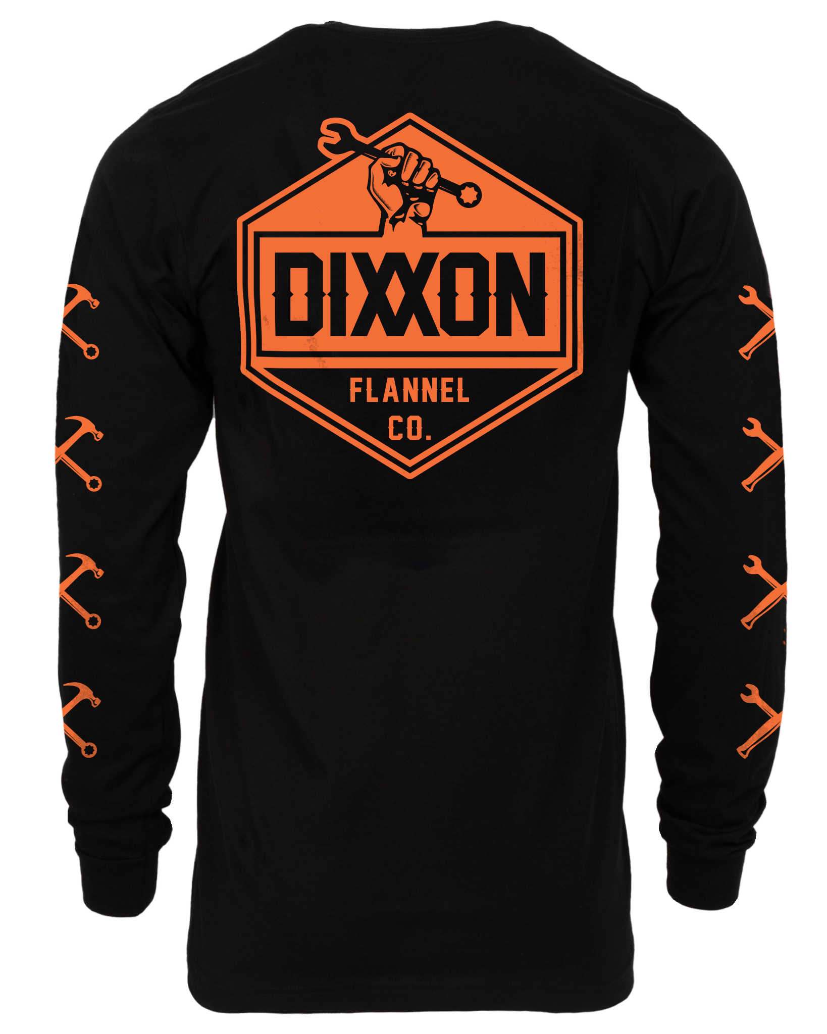 Working Class Long Sleeve T-Shirt - Black & Orange - Dixxon Flannel Co.