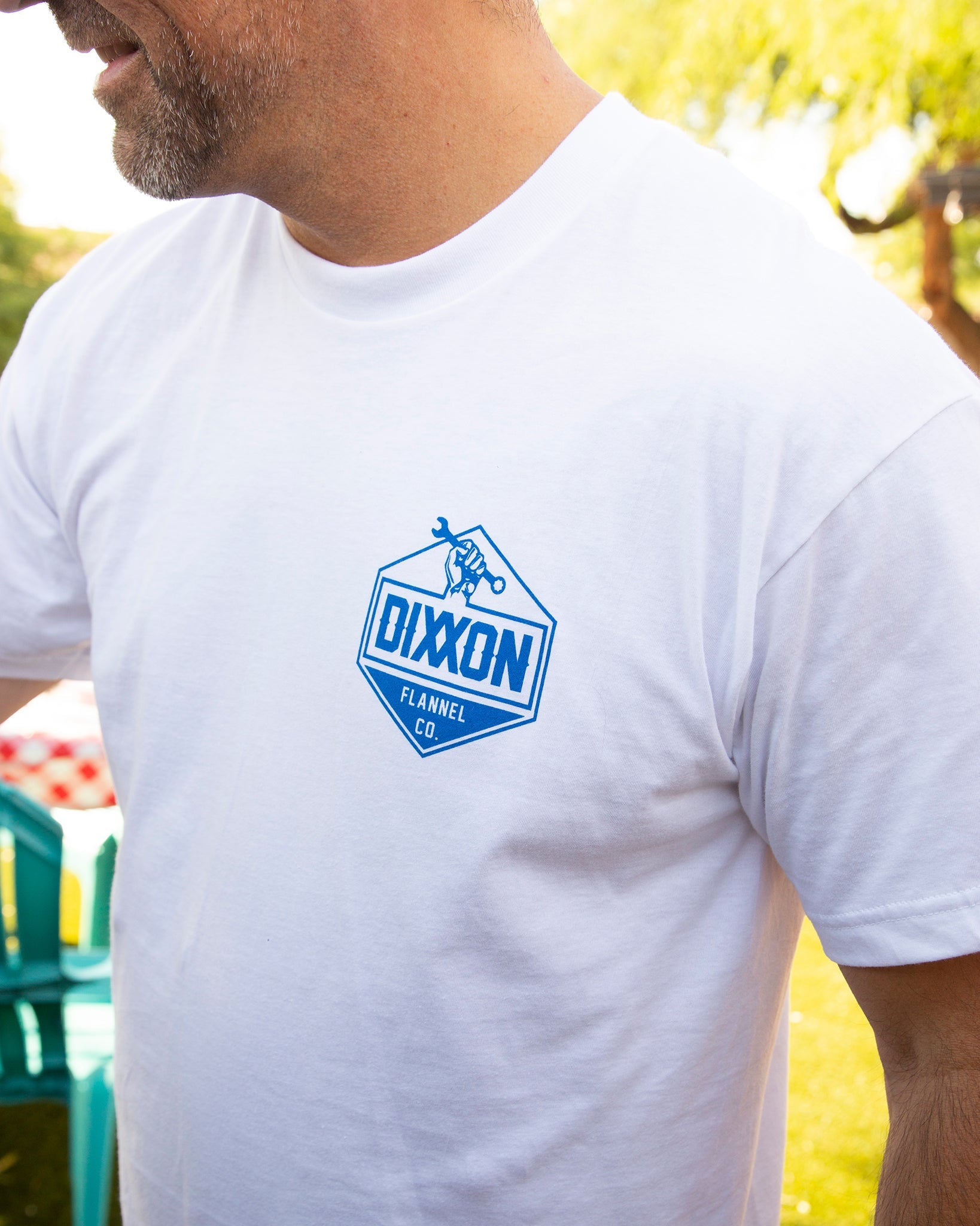 Working Class T-Shirt - White & Navy - Dixxon Flannel Co.