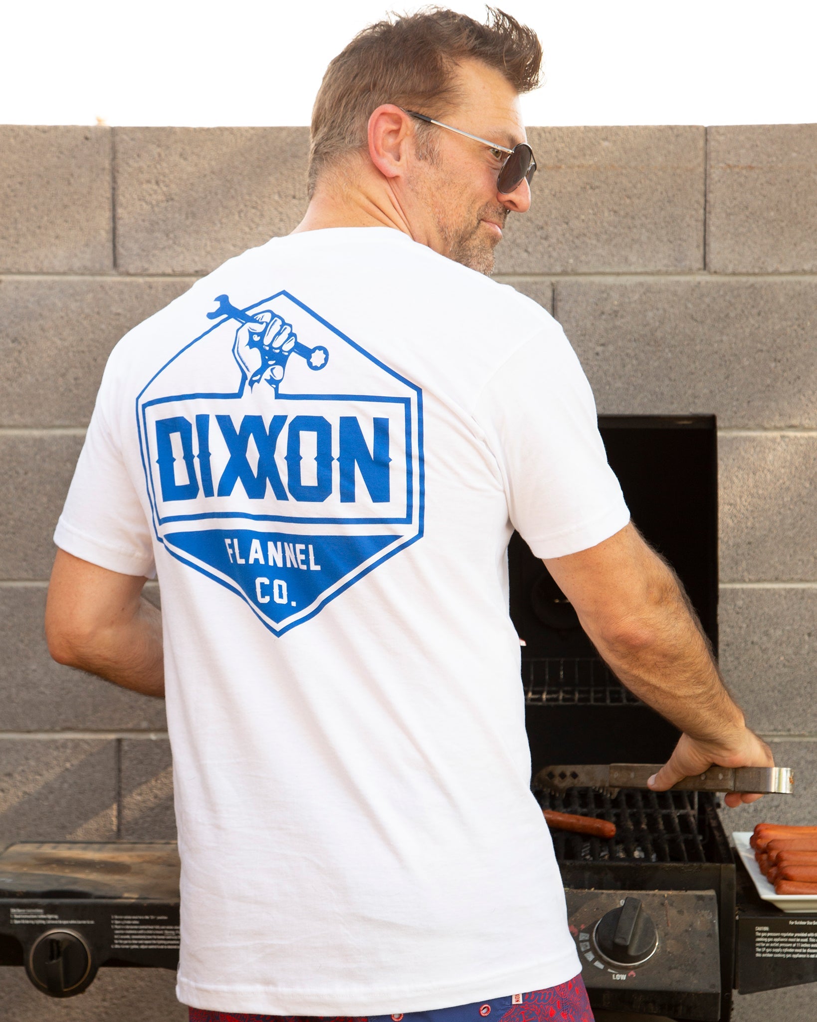 Working Class T-Shirt - White & Navy - Dixxon Flannel Co.