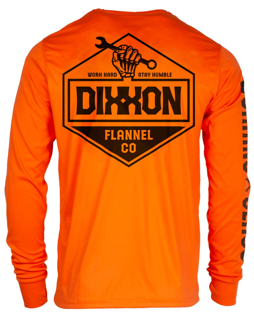 Working Class UV Long Sleeve T-Shirt - Orange - Dixxon Flannel Co.