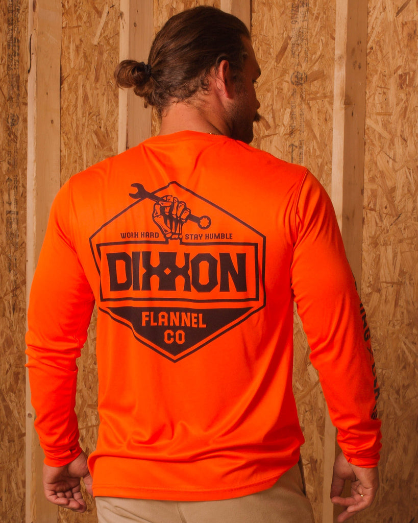 Working Class UV Long Sleeve T-Shirt - Orange - Dixxon Flannel Co.