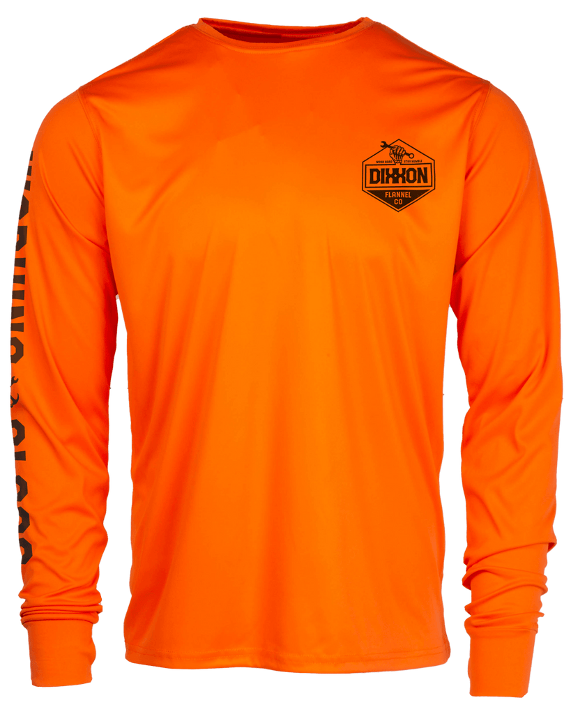 Working Class UV Long Sleeve T-Shirt - Orange - Dixxon Flannel Co.