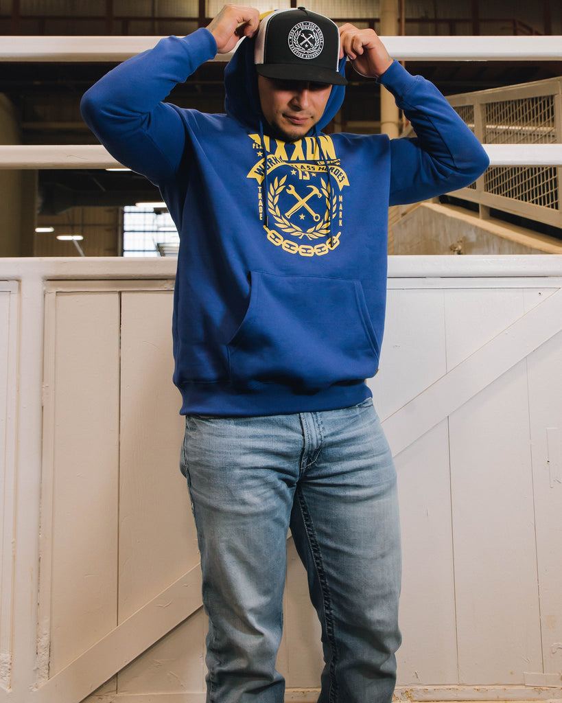 Yellow Weld Pullover Hoodie - Blue - Dixxon Flannel Co.