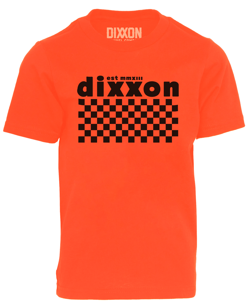 Youth Checkers T-Shirt - Orange - Dixxon Flannel Co.