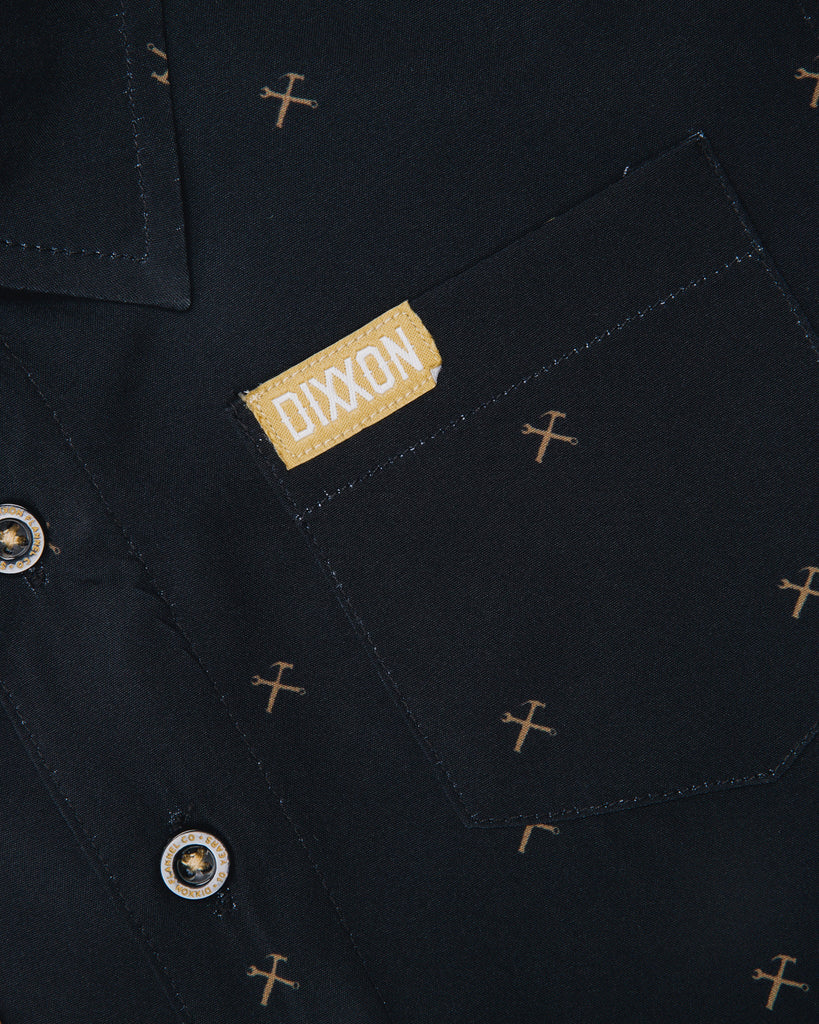 Youth Finney Short Sleeve - Black & Gold - Dixxon Flannel Co.