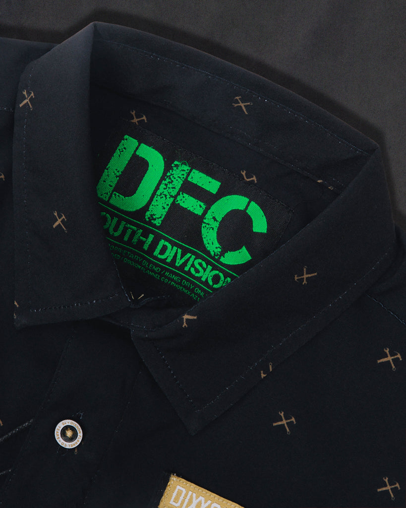 Youth Finney Short Sleeve - Black & Gold - Dixxon Flannel Co.