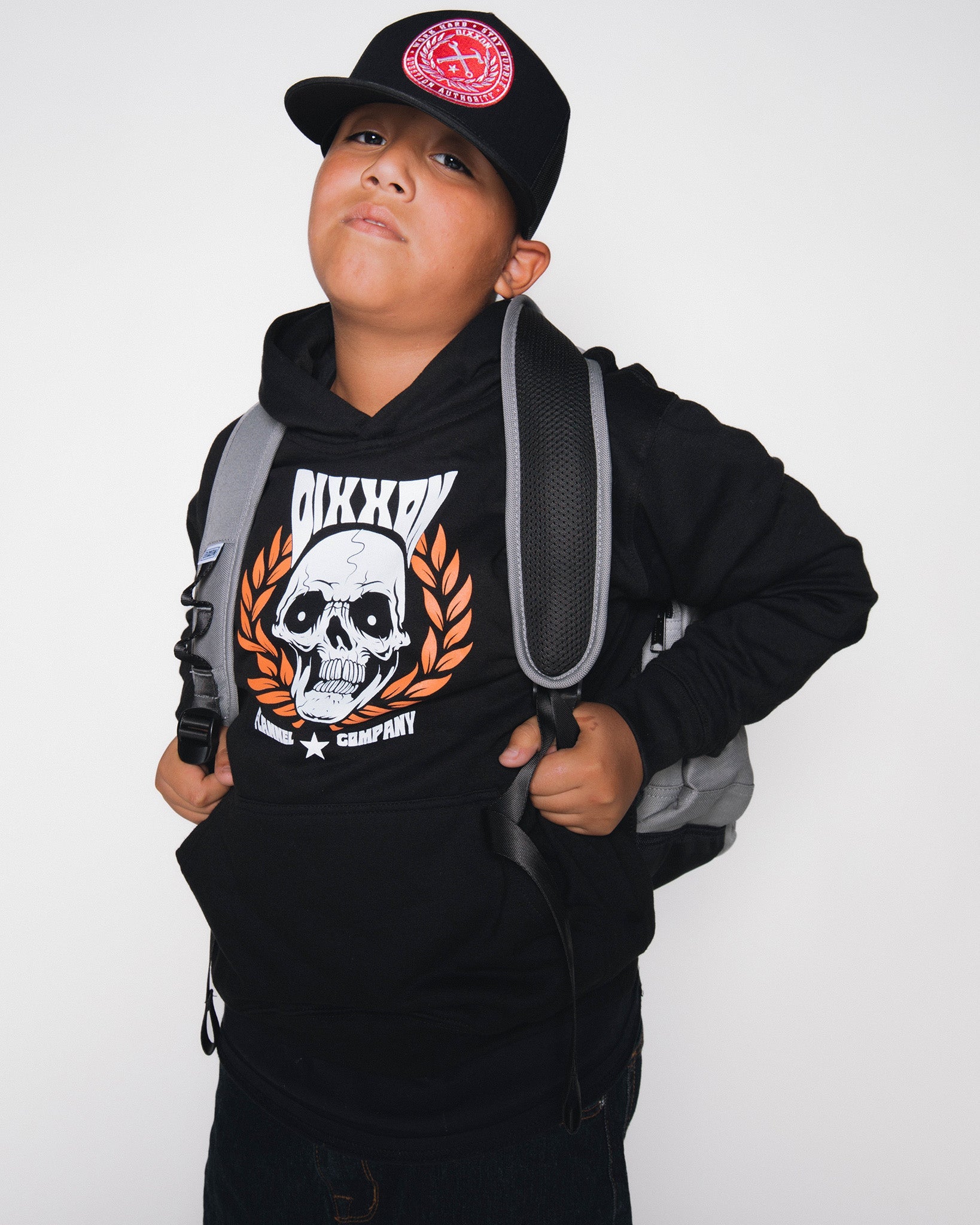 Youth Skullio Pullover Hoodie - Black - Dixxon Flannel Co.